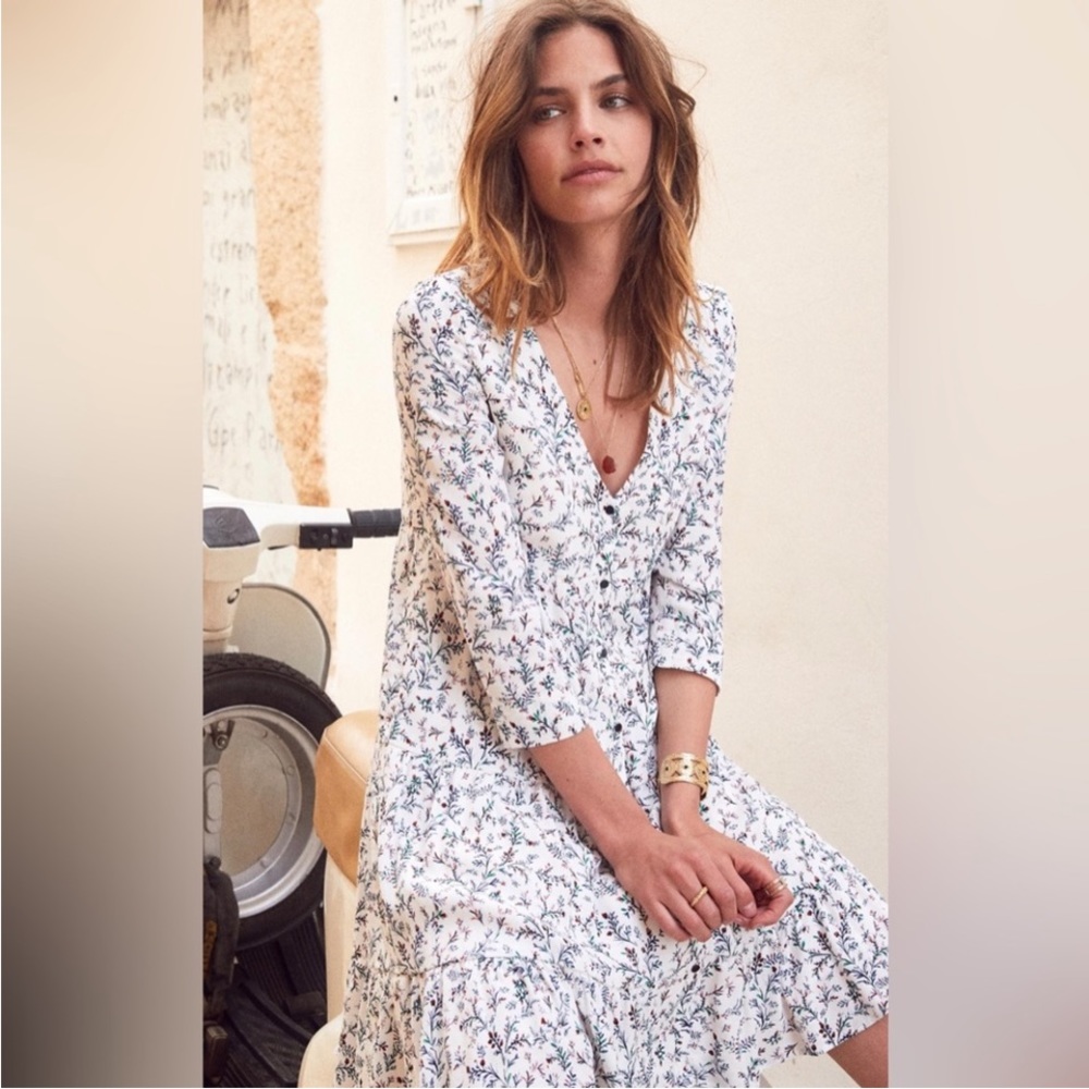 Sezane Aure button front dress size 36